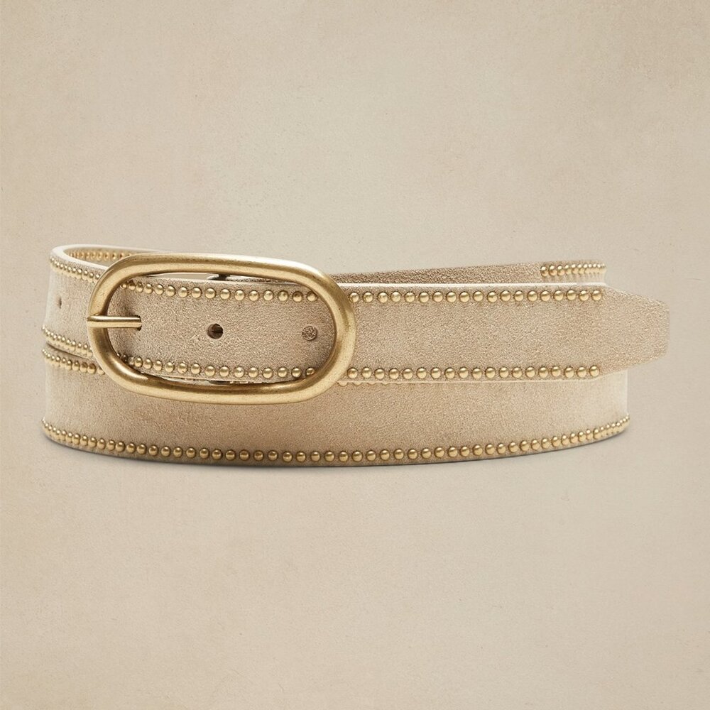 Banana Republic Womens XL Daze Studded Suede Belt